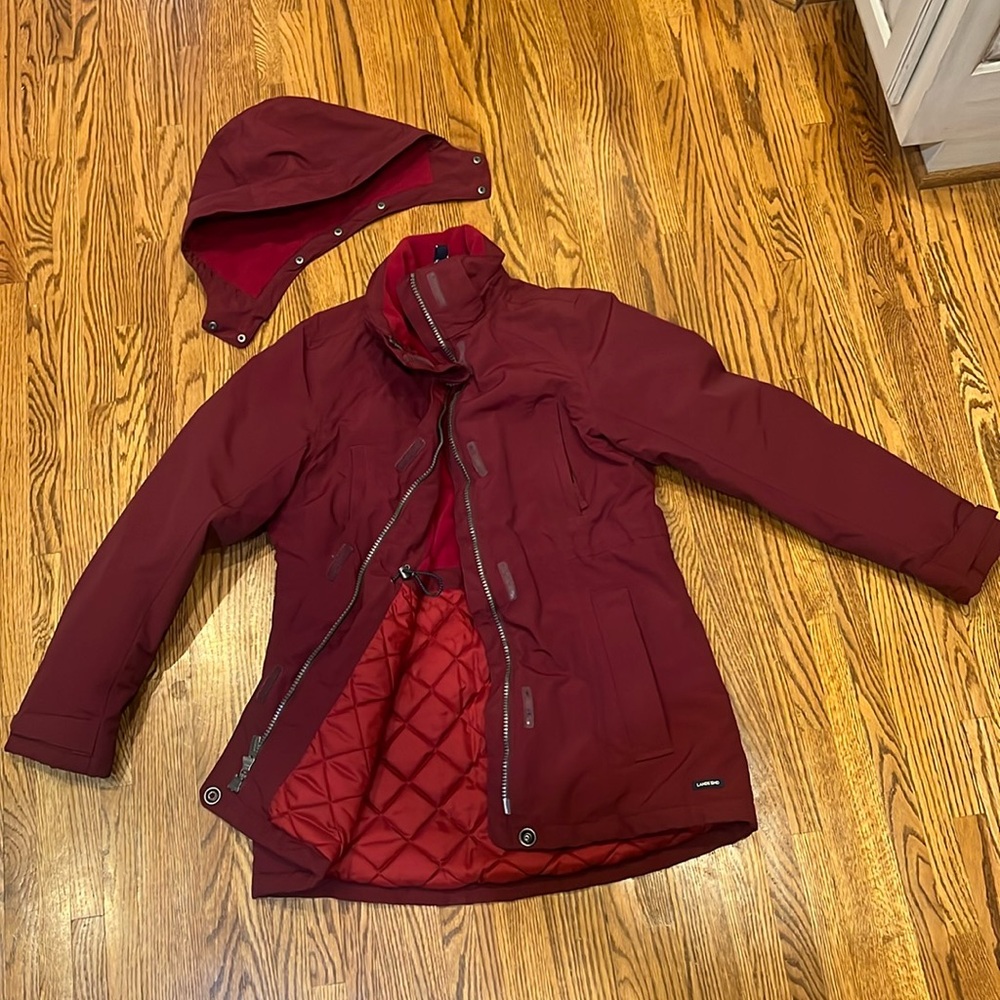 Lands end women’s medium 10/12 squall ski winter coat red